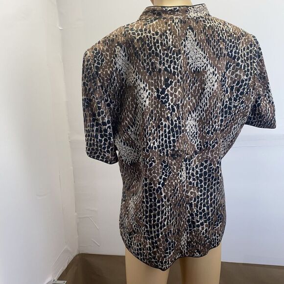 Adrianna Papell Blazer 16 Jacket 100% Silk Buttoned Career Beige Vintage,Preppy - Picture 10 of 11